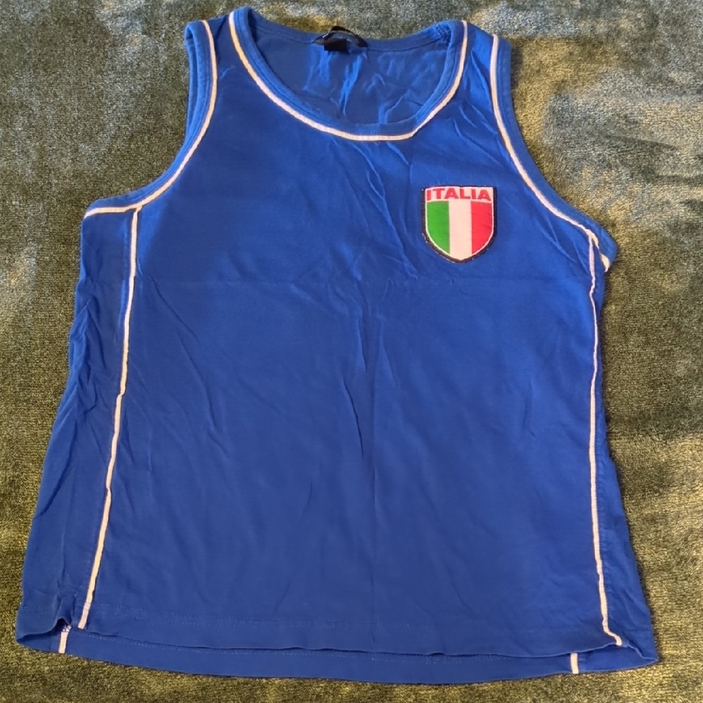 Italia Blue Men's Tank Top